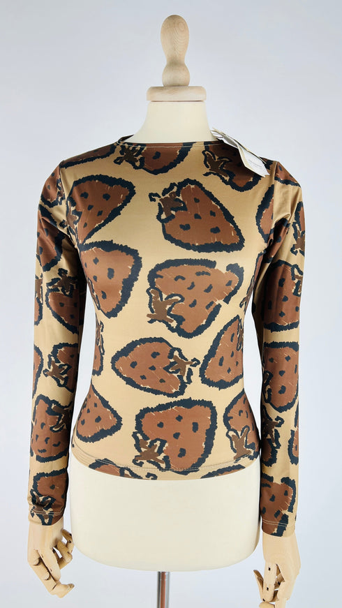 Longsleeve maxi fragole con cartellino