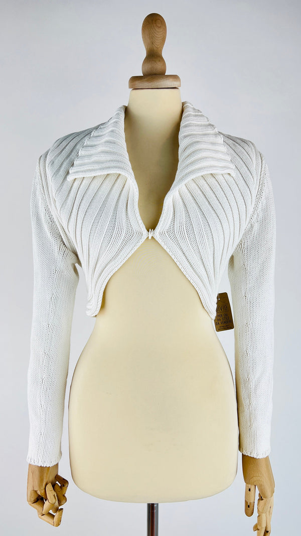 Cardigan in cotone bianco
