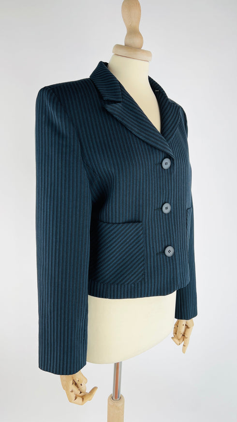 Blazer gessato blu