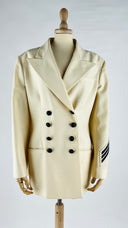 Blazer panna con stemmi Ralph Lauren