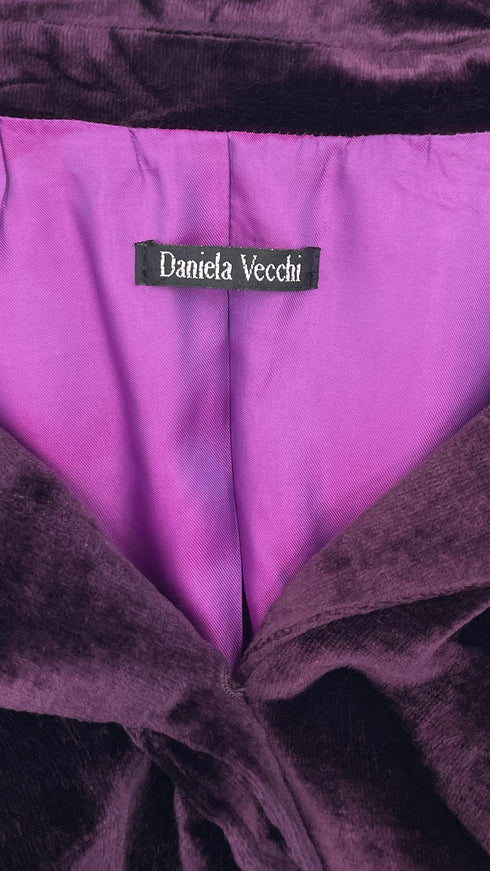 Soprabito in velluto viola