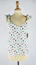 Top bianco stampato Y COO