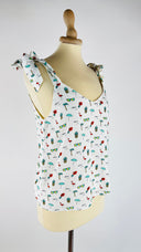 Top bianco stampato Y COO