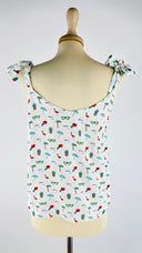 Top bianco stampato Y COO