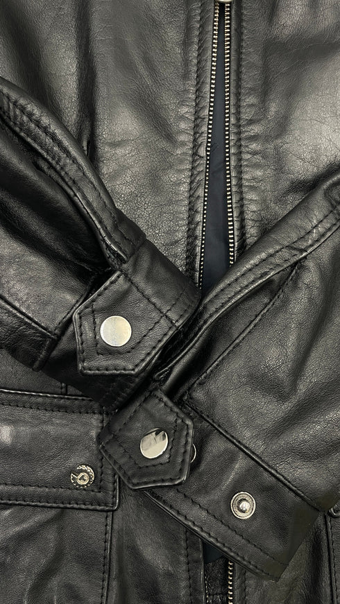 Giacca motococlista in pelle