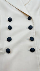 Blazer panna con stemmi Ralph Lauren