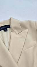 Blazer panna con stemmi Ralph Lauren