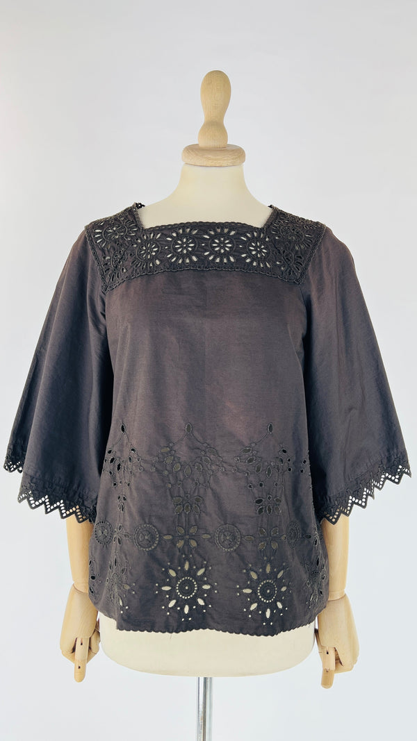 Blusa sangallo marrone