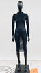 Abito midi sheer a righe