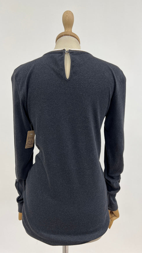 Maglia collo micro-borchie