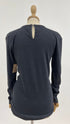 Maglia collo micro-borchie