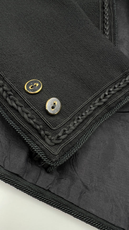 Giacca nera in crepe