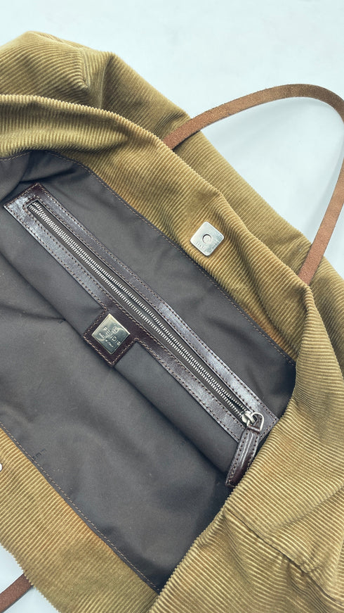 Borsa in velluto a costine