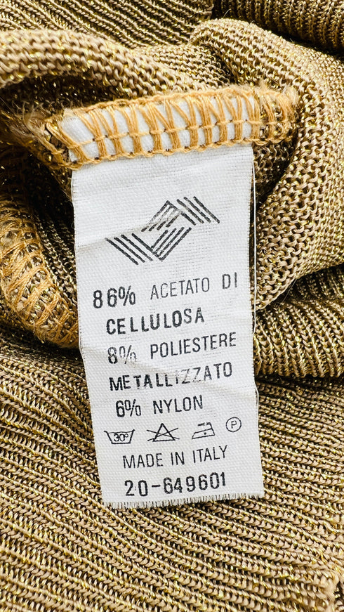 Maglia girocollo dorata