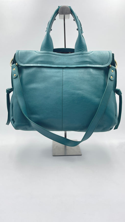 Borsa in pelle verde