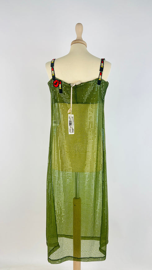 Abito midi in paillettes con cartellino