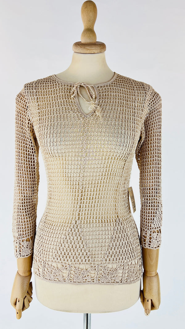 Top long-sleeves crochet