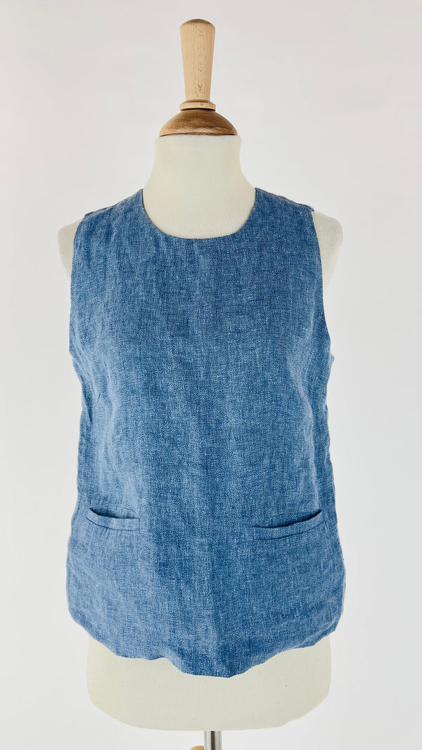 Canotta in chambray