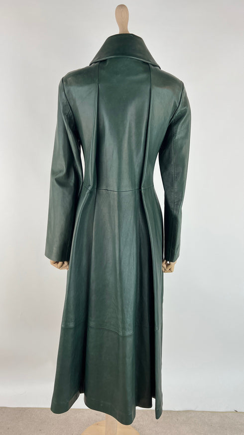 Trench doppiopetto in pelle