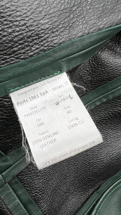 Trench doppiopetto in pelle