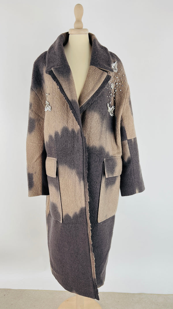 Cappotto in lana con cartellino