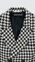 Cappotto doppiopetto bianco nero