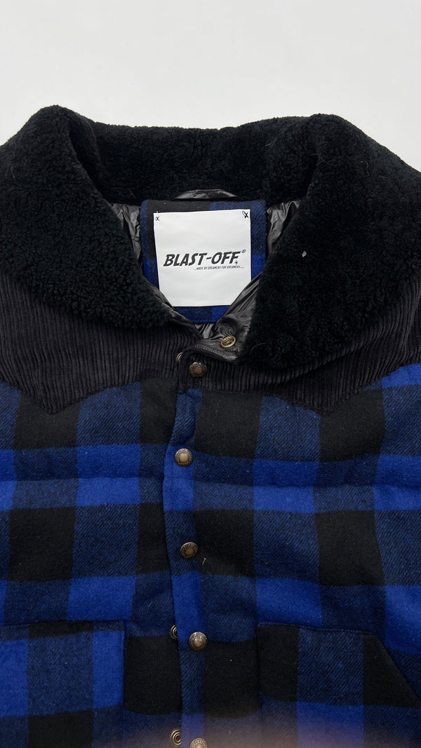 Bomber tartan inserti velluto