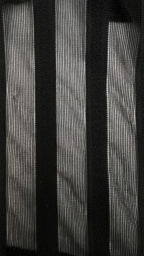 Abito midi sheer a righe