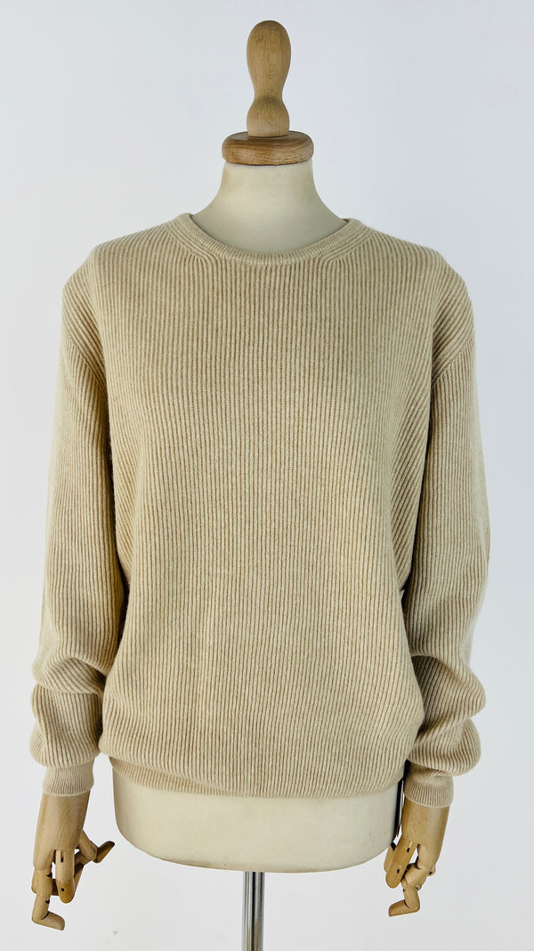 Maglia a coste in cashmere