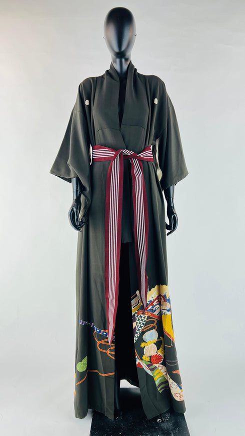 Kimono stampato con ricami