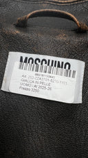 Giacca in pelle oversize Moschino
