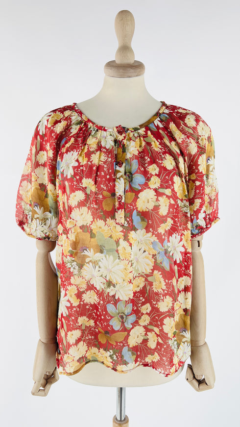 Blusa leggera a fiori