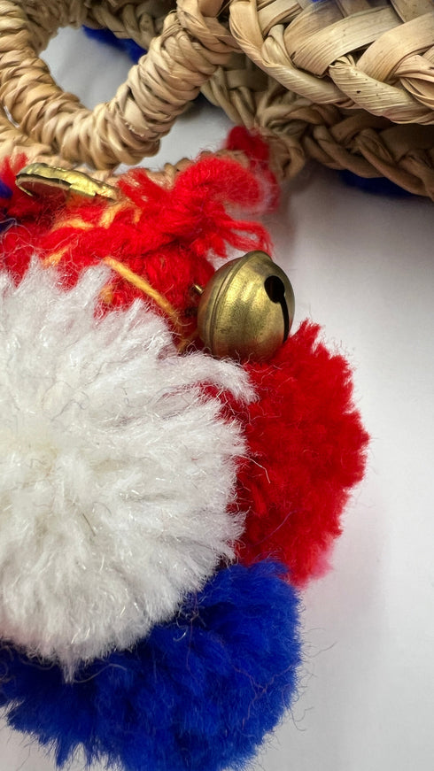 Borsa a mano con pompon