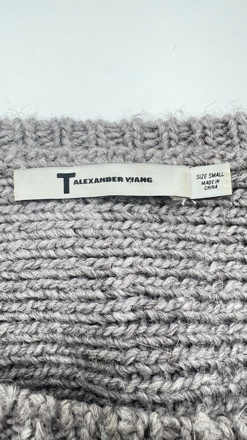 Maglione girocollo grigio