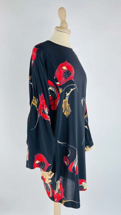 Abito corto maxi fiori