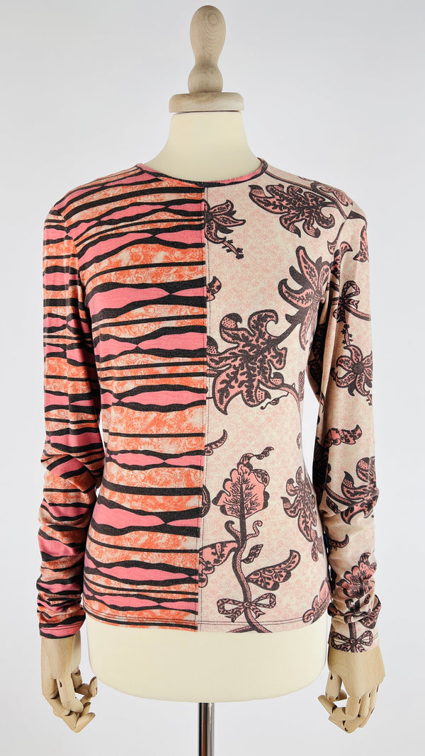 Longsleeve fiori animalier