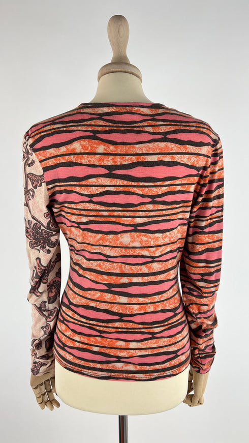 Longsleeve fiori animalier