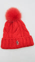 Cappello a trecce con pompon