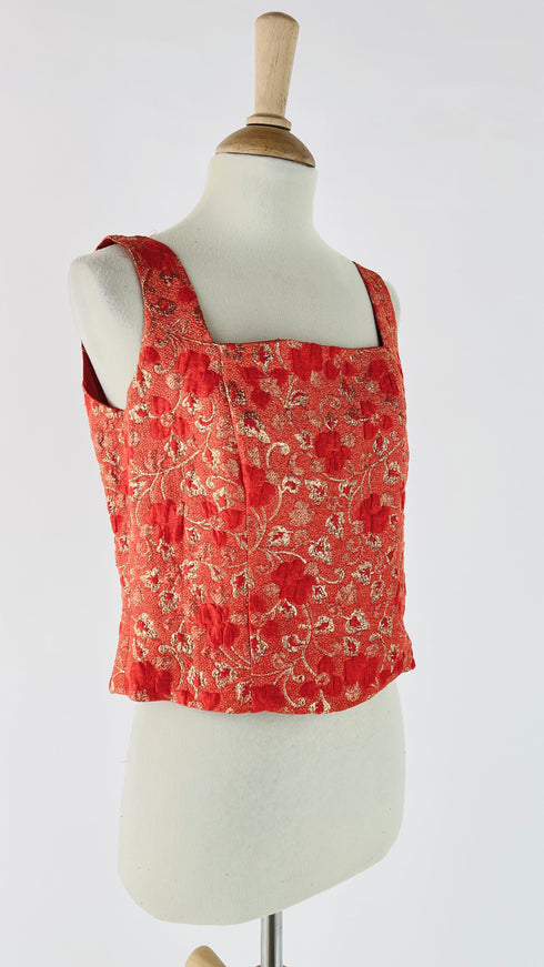 Top jacquard dorato