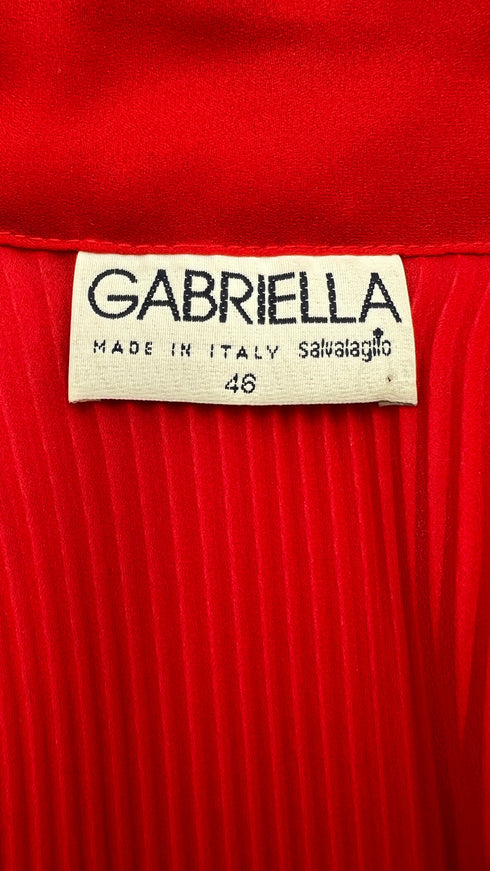 Camicia plissé rossa