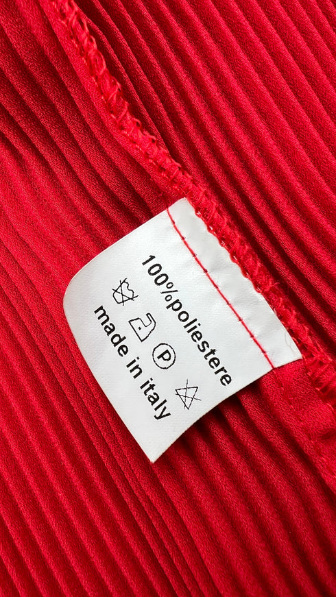 Camicia plissé rossa