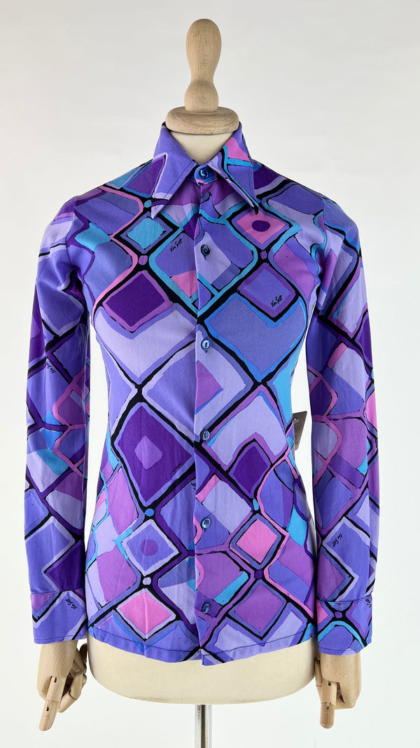 Camicia con fantasia rombi