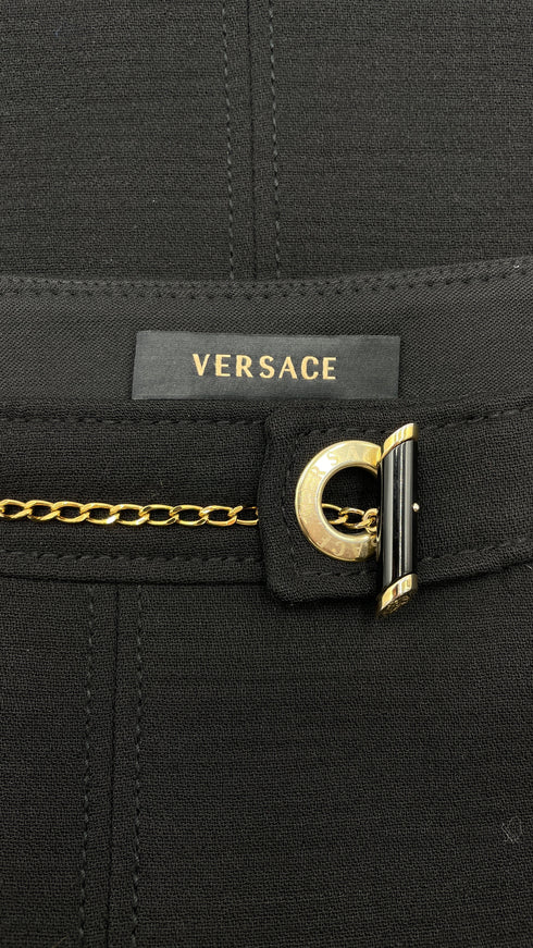 Gonna corta in crepe di lana