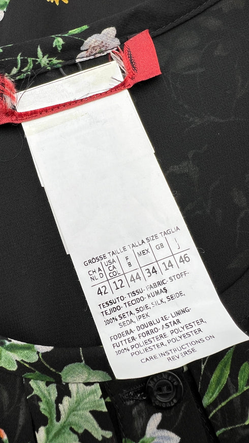 Blusa in seta a fiori