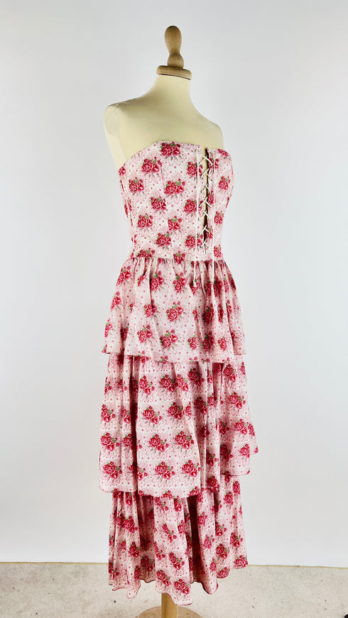 Abito midi fiori vintage