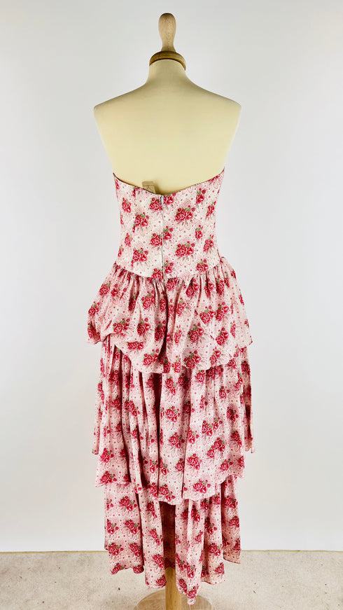 Abito midi fiori vintage