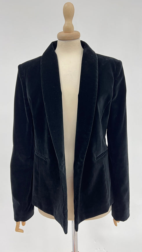 Blazer in velluto nero