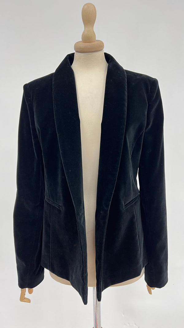 Blazer in velluto nero