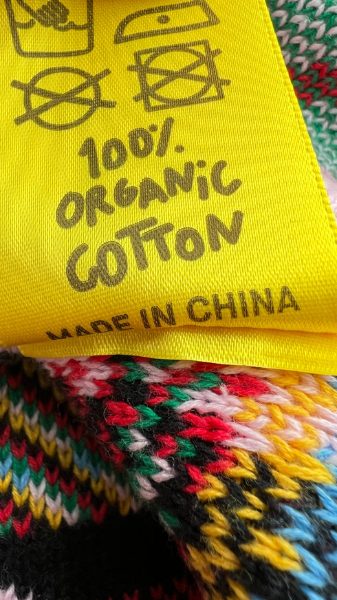 Gilet cotone organico con cartellino