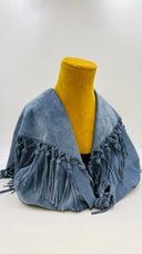 Stola in suede azzurra Unsigned